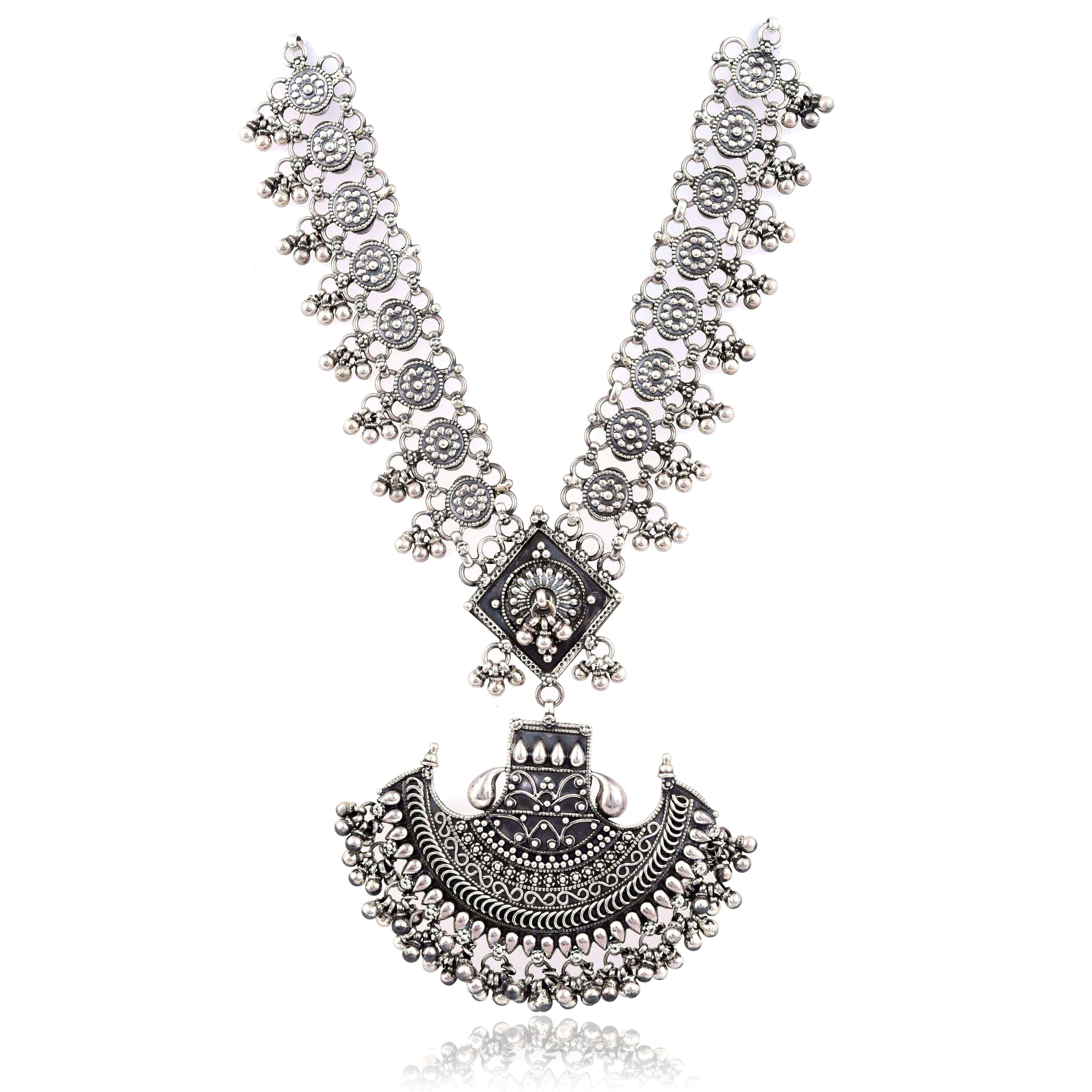 Sterling Silver rawa work necklace :SKU5861